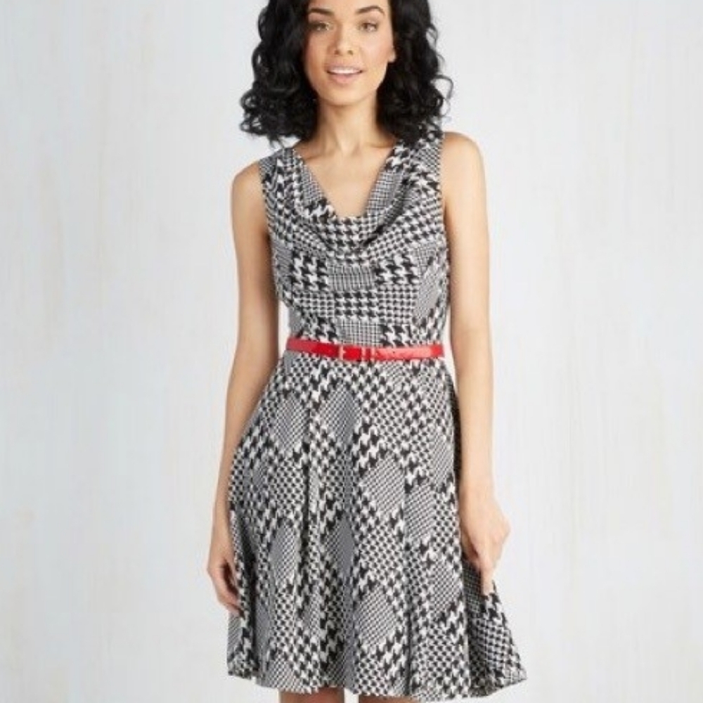 Modcloth houndstooth Computer Tutor dress